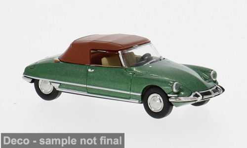 Brekina 14238 - H0 - Citroen DS Cabrio Chapron, geschlossen - grün